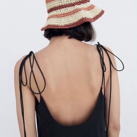 Zara Black Midi Dress small NWTs - Picture 8 of 9